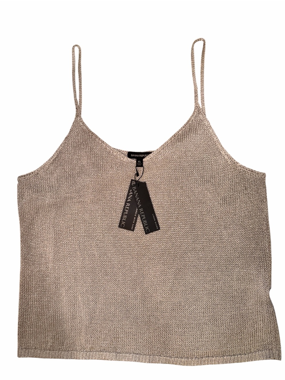 NWT Banana Republic Wide V-Neck Linen Blend Cami- XL